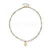 Natural Cultured Freshwater Pearl & Glass Beaded Necklaces NJEW-JN04997-5