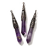 Natural Amethyst Pointed Big Pendants G-P560-02R-21-1