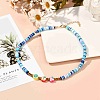 Fruits & Disc Handmade Polymer Clay Beaded Necklace for Teen Girl Women NJEW-JN03734-7