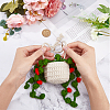 Woolen Yarn Crochet Plant Basket Hanging Decorations FIND-WH0152-161B-4