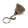 Iron Bell & Hollow Out Alloy Pendant Keychains KEYC-JKC00998-03-4