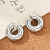 304 Stainless Steel C-Shaped Cuff Earrings for Women EJEW-M068-30P-5