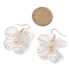 Acrylic Leaf Dangle Earrings EJEW-JE06183-03-3