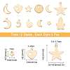 SUNNYCLUE 60Pcs 12 Styles 304 Stainless Steel Charms STAS-SC0002-35G-2