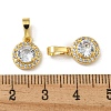 Brass Micro Pave Cubic Zirconia Pendants KK-I714-01G-3