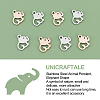 8Pcs 2 Colors 304 Stainless Steel Charms STAS-UN0028-65-4