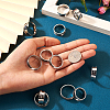 12Pcs 6 Size 201 Stainless Steel Grooved Finger Ring Settings STAS-TA0002-15P-15