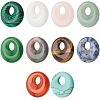  10Pcs 10 Styles Natural & Synthetic Gemstone Pendants G-NB0003-90-1