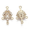 Brass Micro Pave Cubic Zirconia Chandelier Component Links KK-R111-043-2