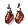 Natural Carnelian(Dyed & Heated) Pendants G-K338-42AS-06-1