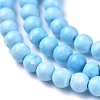 Assembled Synthetic Hemimorphite and Larimar Beads Strands G-D0006-C01-4mm-3