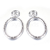 Rack Plating Alloy Open Back Bezel Big Pendants PALLOY-T005-08P-FF-1
