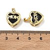 Mother's Day Brass Glass Pendants KK-D235-04G-3