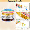 3 Rolls 3 Colors Round Copper Jewelry Wire CWIR-BBC0001-11-6