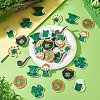 40Pcs 8 Styles Saint Patrick's Day Cloth Polyester Embroider Sew On Patches PATC-TA0001-60-8