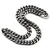 Matte Style 304 Stainless Steel Cuban Link Chain Necklaces for Men NJEW-B116-02P-2