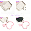 CHGCRAFT 6Pcs 3 Colors Silicone Heart Loop Phone Lanyard KEYC-CA0001-29-3