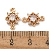 Brass Cubic Zirconia Star Connector Charms KK-U037-32G-01-3