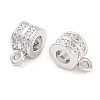 Brass Micro Pave Clear Cubic Zirconia Charms KK-U028-17P-2