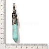 Synthetic Turquoise Pointed Big Pendants G-P560-02R-02-3