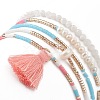 Glass Seed Beads Stretch Bracelet Sets BJEW-JB08955-5