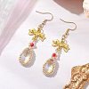 Alloy Glass Earrings EJEW-MZ00313-4