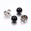 304 Stainless Steel Spray Painted Stud Earrings EJEW-H353-07-G-2