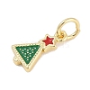 Brass Enamel Charms KK-Q028-43G-2