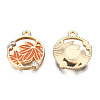 Autumn Theme Alloy Enamel Pendants X-ENAM-N048-010A-1