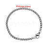 Tarnish Resistant 304 Stainless Steel Wheat Chain Bracelets BJEW-M187-12-E-1