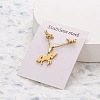 201 Stainless Steel Pendant Necklaces & Stud Earrings Sets FS-WG852B2-06-1
