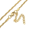 Ion Plating(IP) 304 Stainless Steel Snake Chain Necklaces NJEW-R266-01G-1