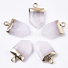 Natural Rose Quartz Pointed Pendants G-N326-34K-1