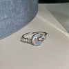 Alloy & Rhinestone & Resin Cuff Open Rings WG8EC2A-01-1
