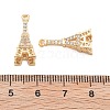 Brass Micro Pave Cubic Zirconia Pendants KK-B125-21G-2