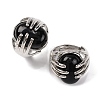 Oval Natural Obsidian Finger Ring G-Q184-06B-P-1