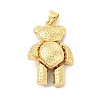 Brass Micro Pave Cubic Zirconia Pendants KK-E077-01G-05-2