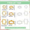   36Pcs 6 Styles Long-Lasting Plated Alloy Bead Frame FIND-PH0018-71-2