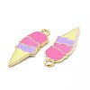 Summer Theme Alloy Enamel Pendants ENAM-B050-07G-04-3