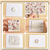 5Pcs 5 Styles Flower Pattern Ceramics Clay Water Transfer Paper STIC-UN0001-02-3
