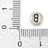 925 Sterling Silver Flat Round with Letter Beads LS-STER-G044-01AS-B-3