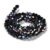 Opaque Solid Color Electroplate Glass Beads Strands LS-EGLA-A039-P4mm-B17-2