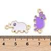 Alloy Enamel Elephant Connector Charms FIND-K020-22G-3