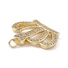 Brass Micro Pave Cubic Zirconia Pendants KK-E068-VB083-3