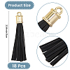 18Pcs PU Imitation Leather Tassel Pendants FIND-CL0001-71A-2