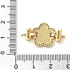 Rack Plating Brass Micro Pave Clear Cubic Zirconia Flower Links Connector Charms KK-K385-104G-03-3