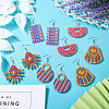 DIY Diamond Painting Geometric Acrylic Earring Kit DIY-TAC0021-19-13