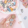 SUNNYCLUE 80Pcs Opaque Resin Cabochons RESI-SC0002-55-3