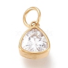 Vacuum Plating 304 Stainless Steel Cubic Zirconia Pendant ZIRC-P080-A09-1