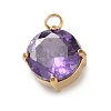 304 Stainless Steel Micro Pave Cubic Zirconia Pendants LS-STAS-K292-01G-02-1